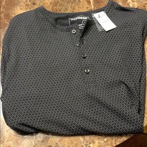 Express men’s moisture wicking Henley with pattern